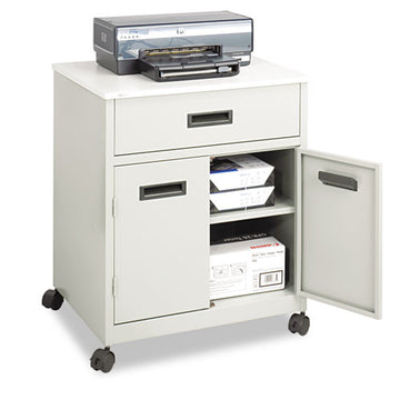 Safco® Steel Machine Stand W-pullout Drawer, 25w X 20d X 29.75h, Gray freeshipping - TVN Wholesale